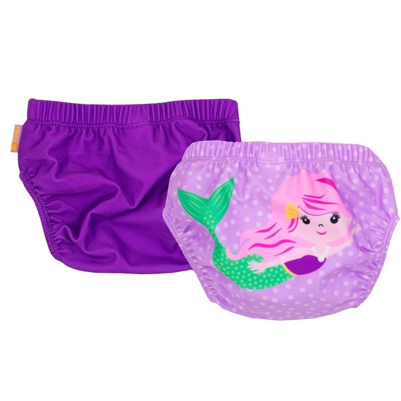 Knit Swim Diaper 2 Piece Set Mermaid