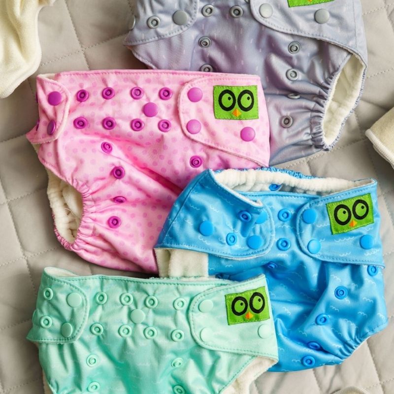 Reusable Pocket Diaper with Inserts Mermaid