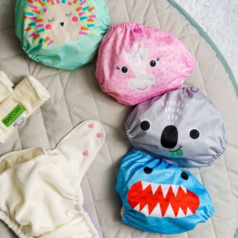 Reusable Pocket Diaper with Inserts Mermaid