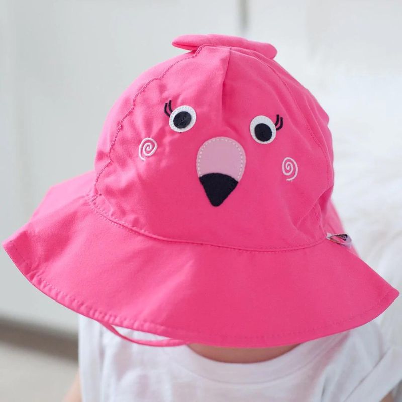 SPF 50+ Baby Swim Diaper and Sun Hat Set Franny The Flamingo