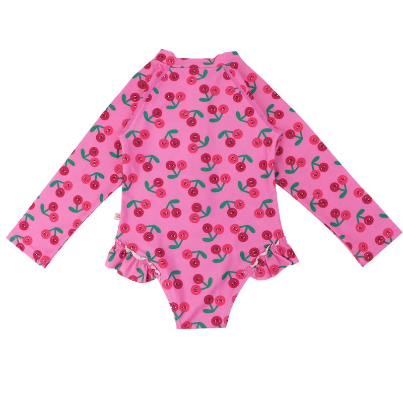 Rash Guard One Piece Ruffled Swimsuit