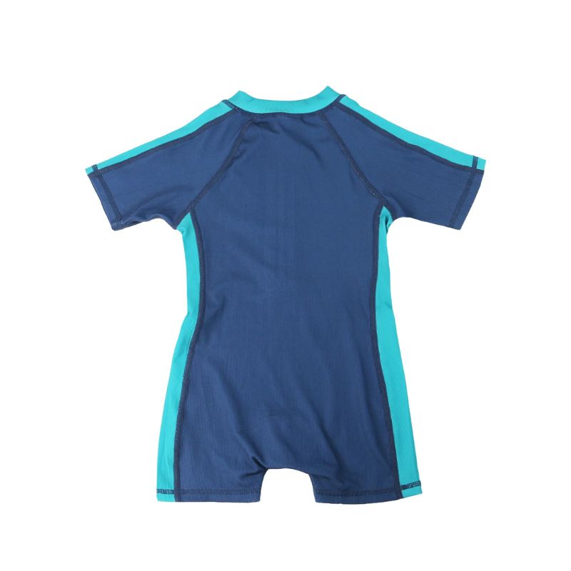 Boys Short Sleeve 1 Piece Swimsuit