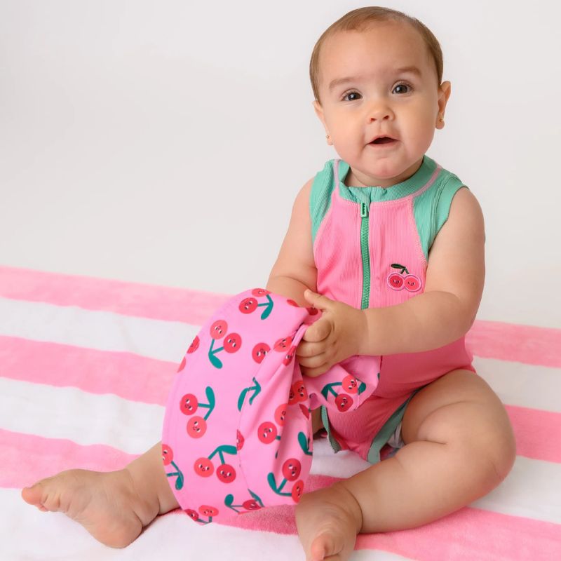 Short Sleeve Solid Swimsuit