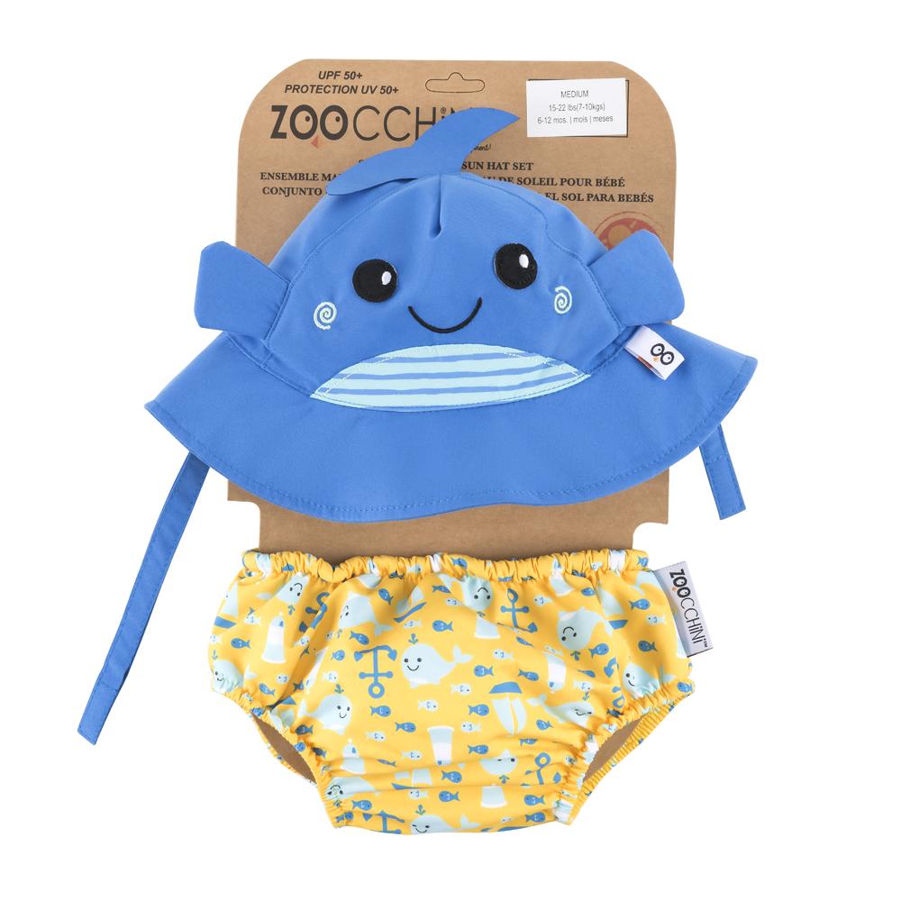 Swim Diaper & Sun Hat Sets Whale