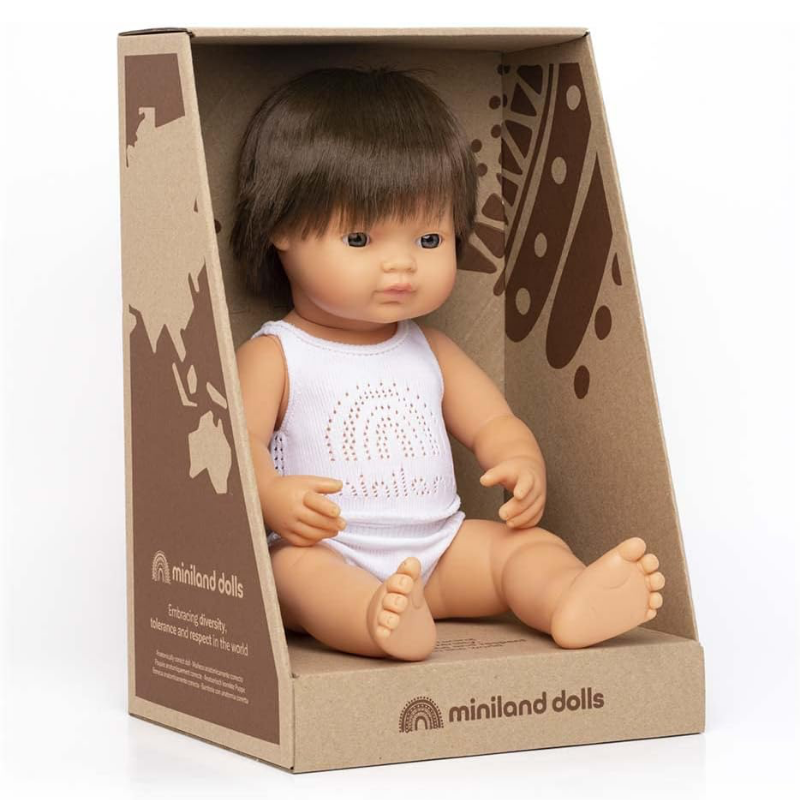 Baby Doll Caucasian Brunette Boy - 15