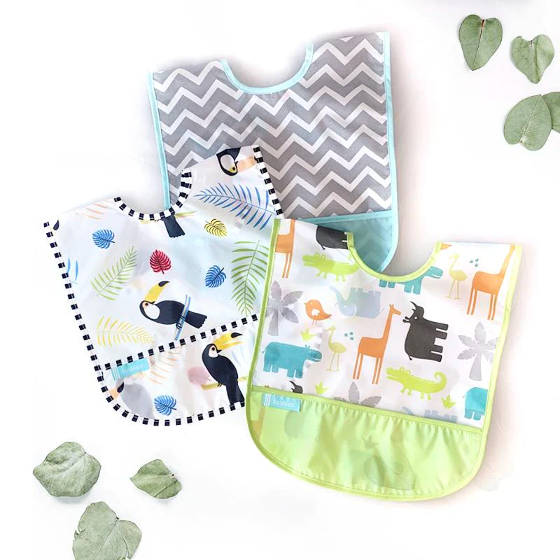 Waterproof Clean Bibs - 3 Pack