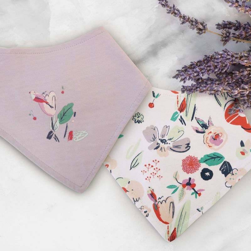 Bandana Bib - 2 Pack Flower