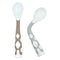 Silibend Spoons- 2 Pack Toasted Almond and Day Dream Grey