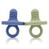 2 Pack Silicone Teethers Mineral Blue and Emerald