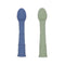 Silipop Silicone Spoons - 2 Pack Mineral Blue and Emerald