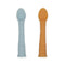 Silipop Silicone Spoons - 2 Pack Papaya and Seafoam