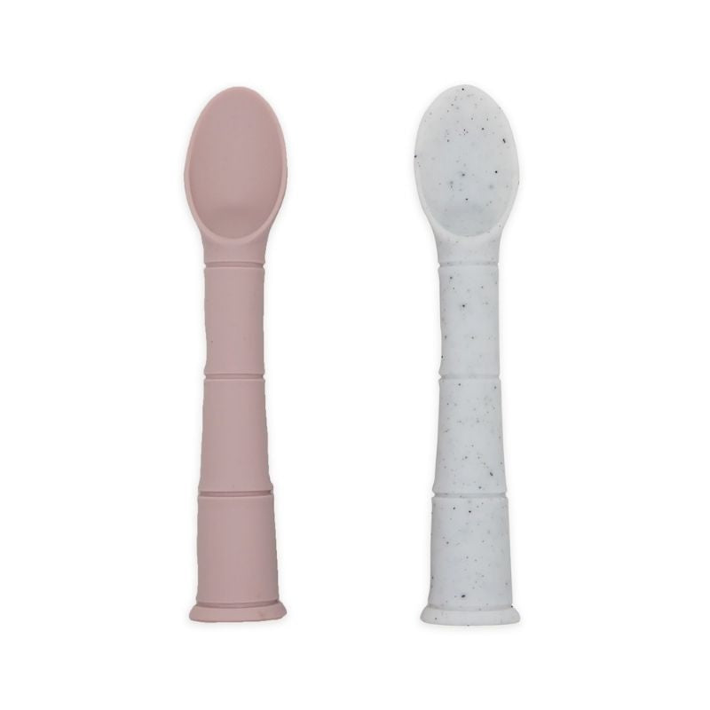 Silipop Silicone Spoons - 2 Pack Rose and Day Dream Grey