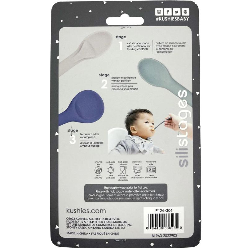 SiliStages 3 Pack Spoon Set
