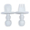 SiliStarters Silicone Fork + Spoon Set Blue