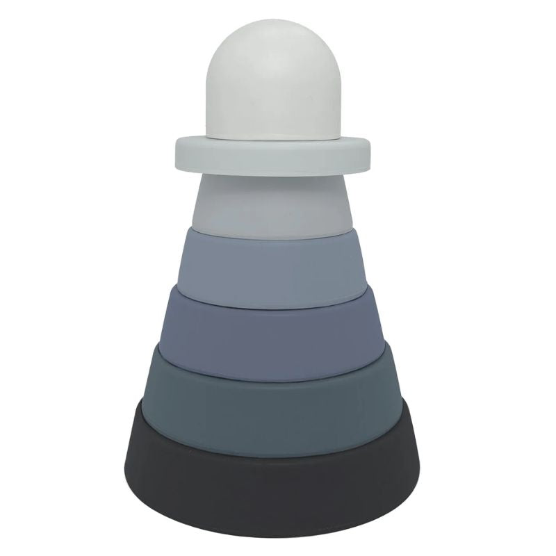 Silitower Lighthouse Stacking Toy Blue