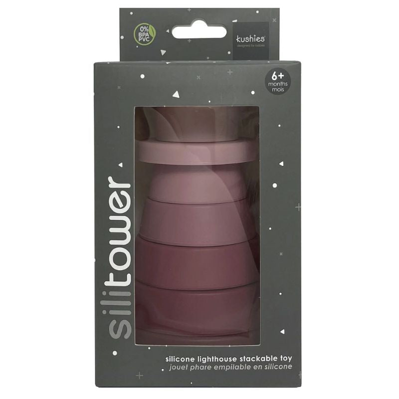 Silitower Lighthouse Stacking Toy Pink