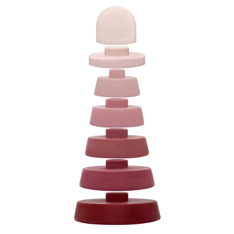 Silitower Lighthouse Stacking Toy Pink