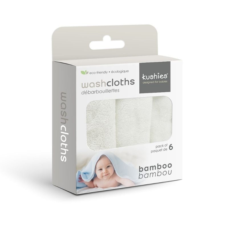 Bamboo Washcloths 6 pack - Natural