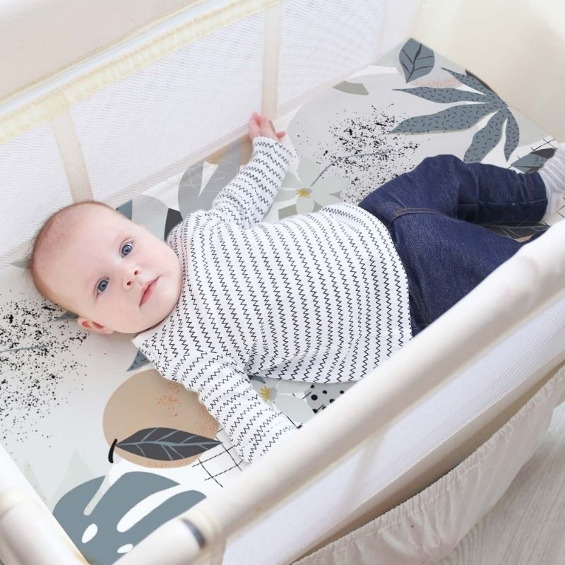 Percale Dream - Playard Sheet Palm Breeze