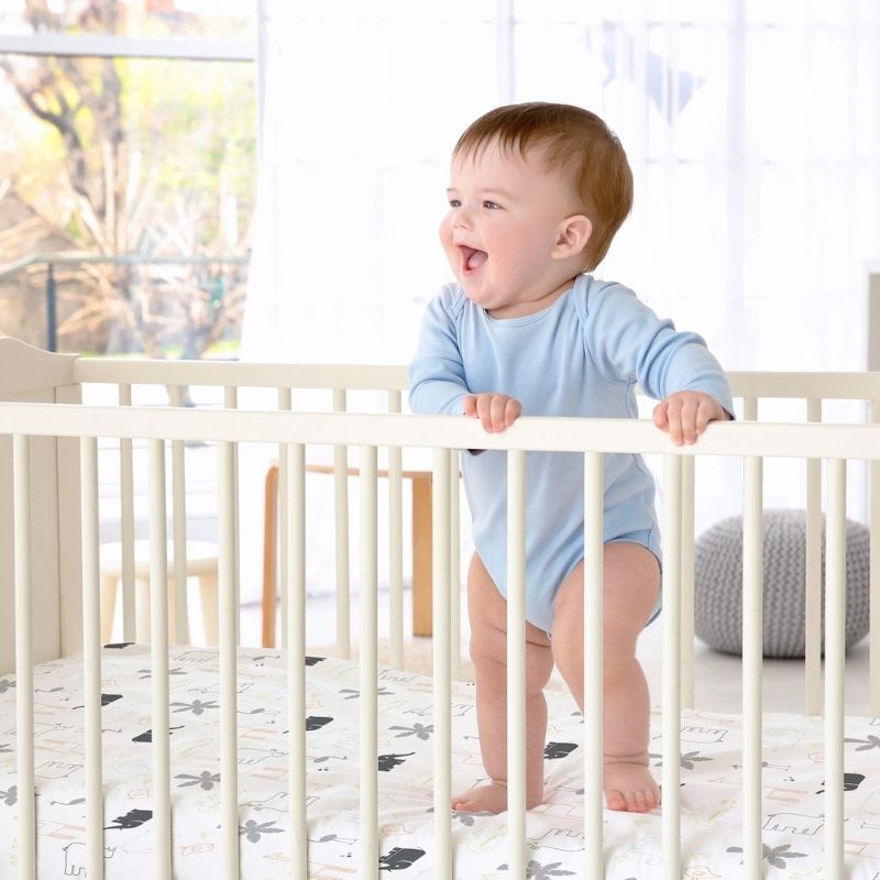 Percale Dream - Crib Sheets Jungle Animals