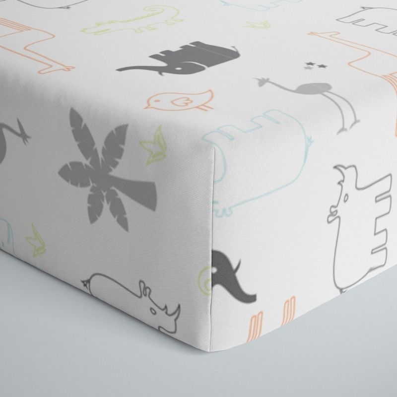 Percale Dream - Crib Sheets Jungle Animals