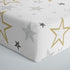 Percale Dream - Crib Sheets Golden Stars