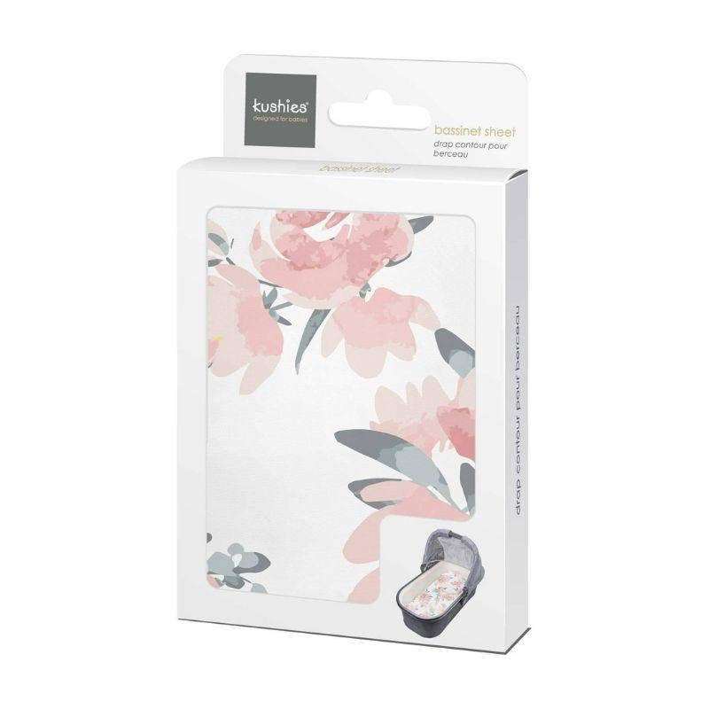 Percale Dream - Bassinet Sheets Watercolour Flowers