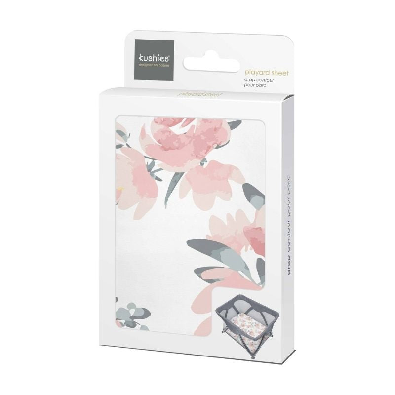 Percale Dream - Playard Sheet Watercolour Flowers