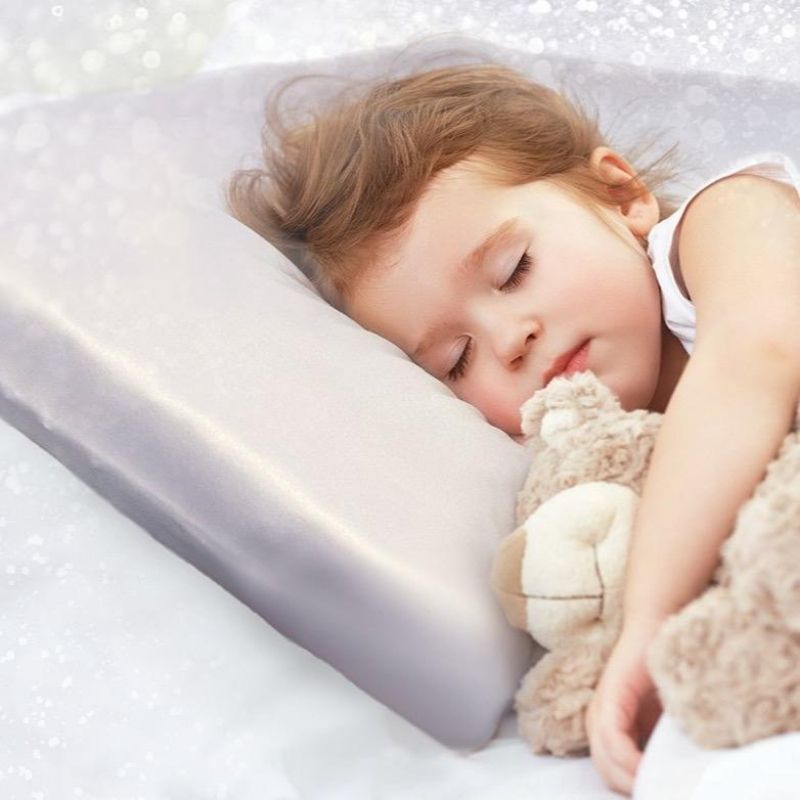 Satin Toddler Pillow Case - Grey