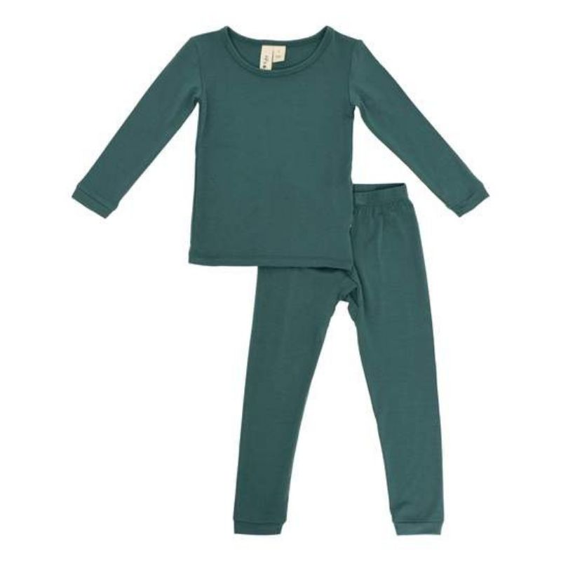 Long-Sleeve Toddler Pajama Set Emerald