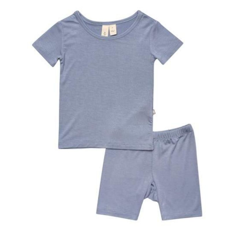 Short-Sleeve Toddler Pajama Set Slate