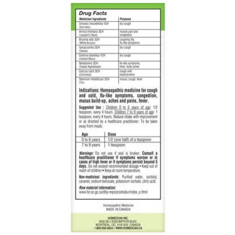 Kids 0-9 Day Time Cough and Cold Syrup