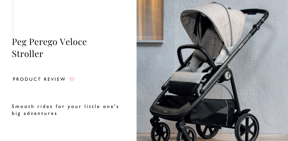 Peg Perego Veloce - Compact Full Featured Lightweight Stroller - Compatible  with All Primo Viaggio 4-35 Infant Car Seats - Made in Italy - City Grey