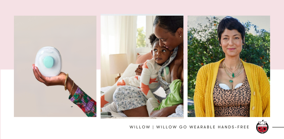 Willow Go Breast Pump, Hands Free, Cord Free, Wearable Double Electric  Breast Pump, Discreet and Quiet in Bra Design