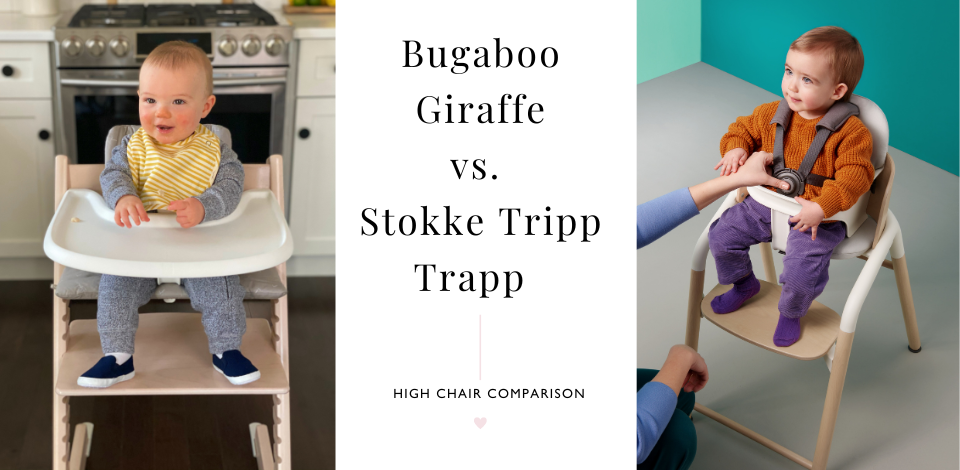 Bugaboo Giraffe contre chaise haute Stokke Tripp Trapp, Câlin Bugz