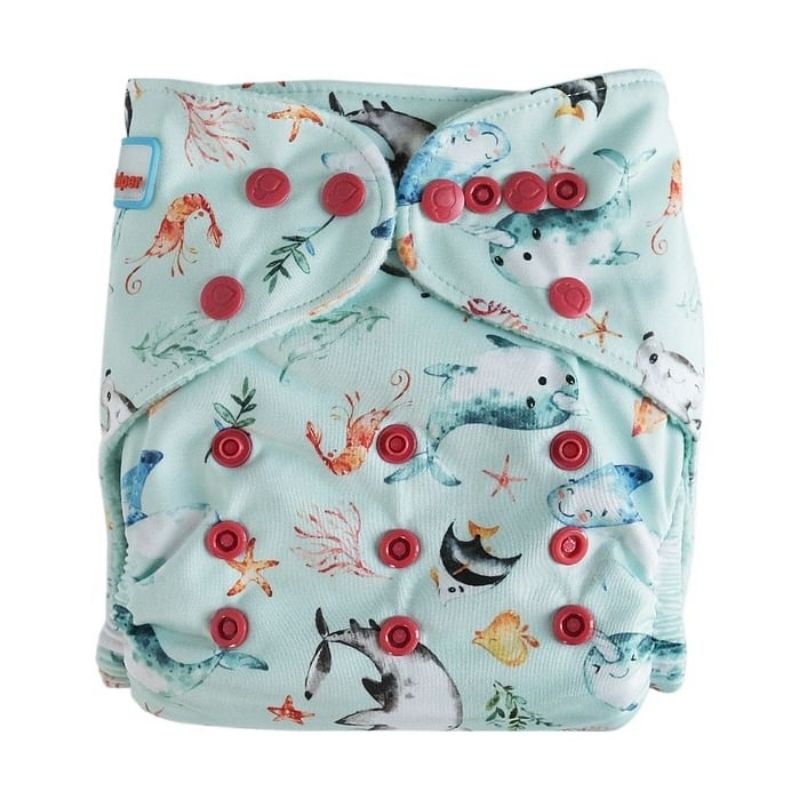 Print Cloth Diapers Narwhal