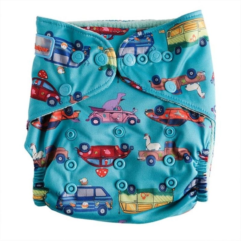 Print Cloth Diapers Vintage Cars
