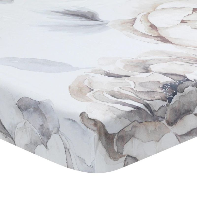 Organic Cotton Fitted Crib Sheet Watercolour Floral