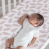 Organic Cotton Fitted Crib Sheet Taupe Leaves