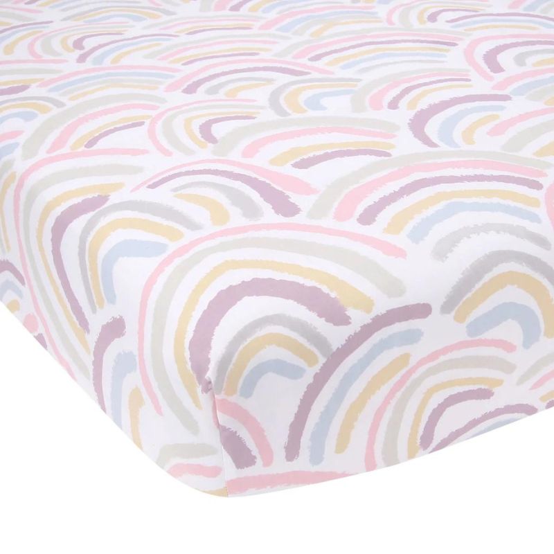 Organic Cotton Fitted Crib Sheet Rainbows