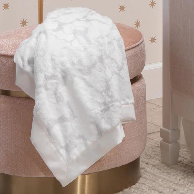 Signature Gray Marble Baby Blanket