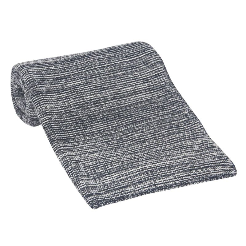 Knit Baby Blanket Navy Heather