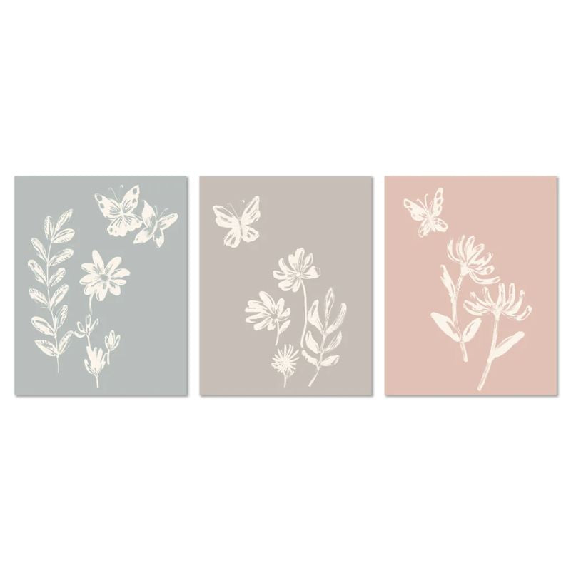 Unframed Nursery Wall Art  Baby Blooms