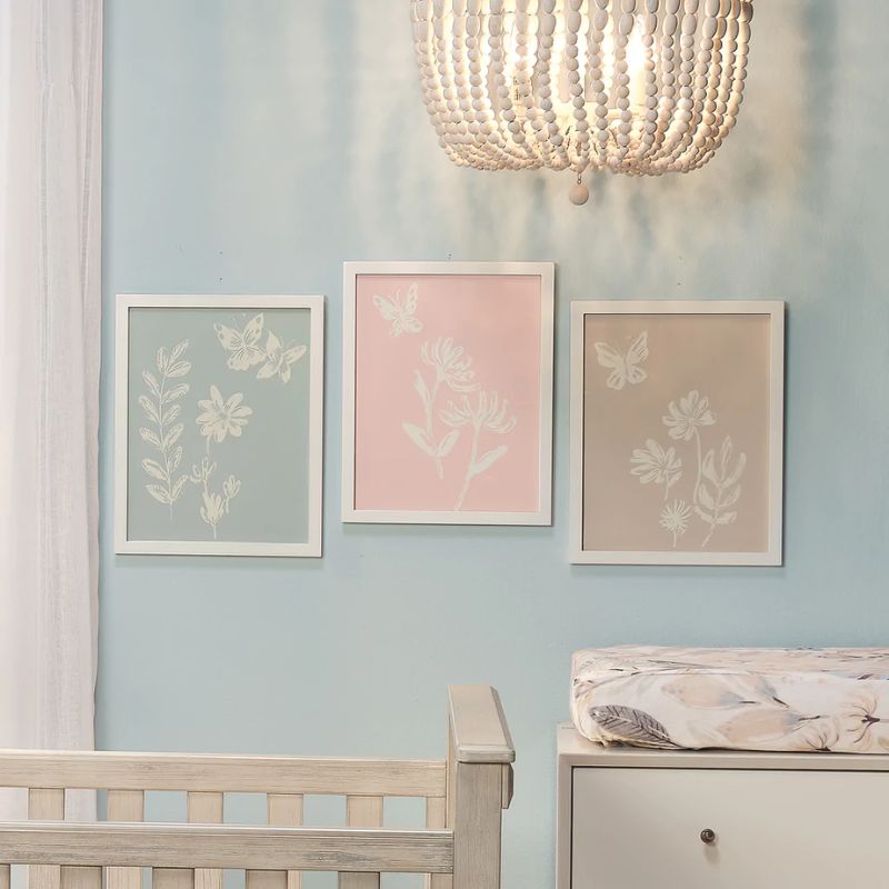 Unframed Nursery Wall Art  Baby Blooms