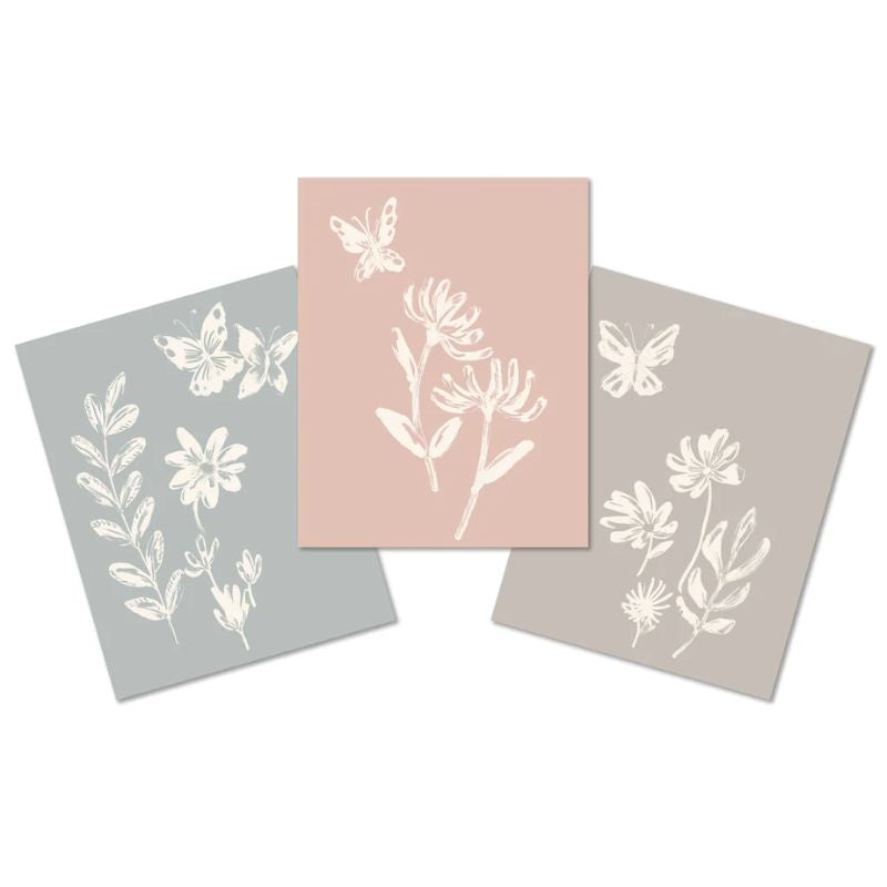 Unframed Nursery Wall Art  Baby Blooms