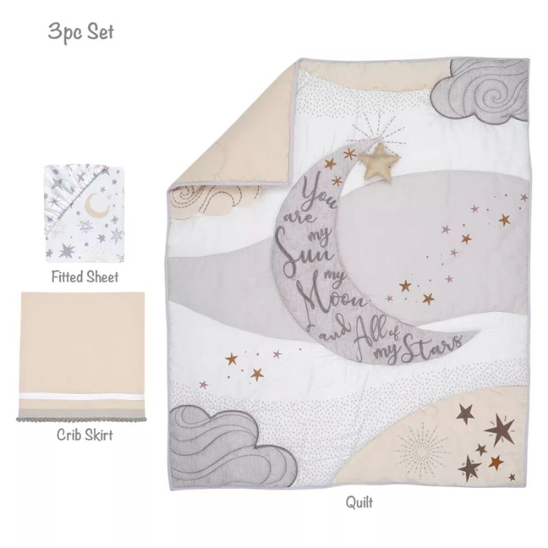 Nursery 3-Piece Crib Bedding Set Goodnight Moon