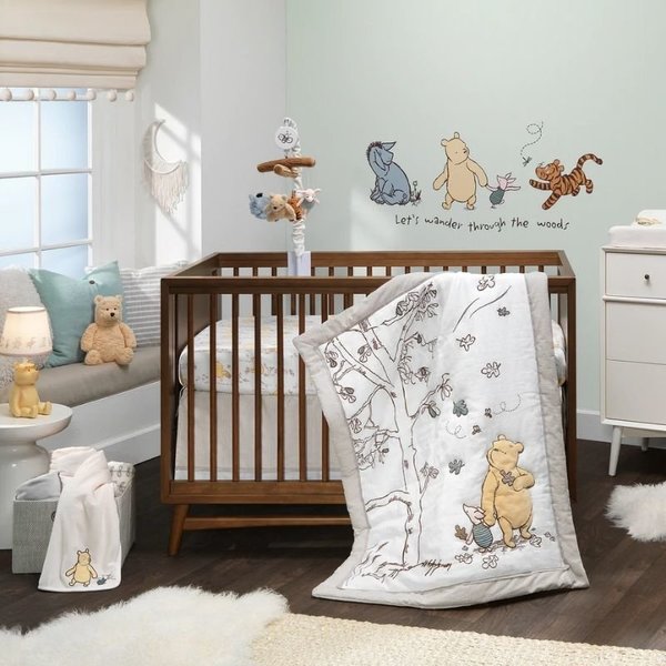 Nursery 3-Piece Crib Bedding Set Storytime Pooh