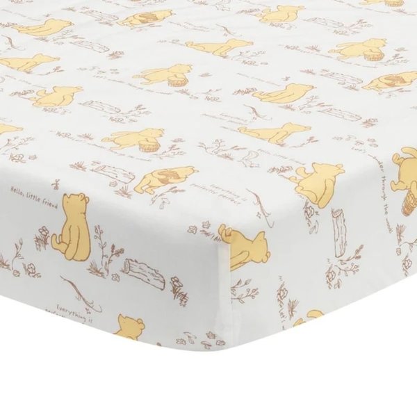 Nursery 3-Piece Crib Bedding Set Storytime Pooh