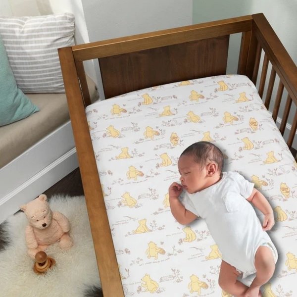 Nursery 3-Piece Crib Bedding Set Storytime Pooh