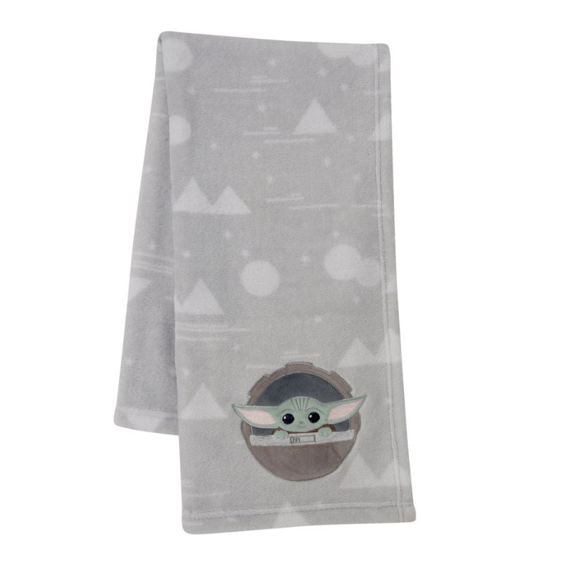 The Child/Baby Yoda Gray Fleece Baby Blanket